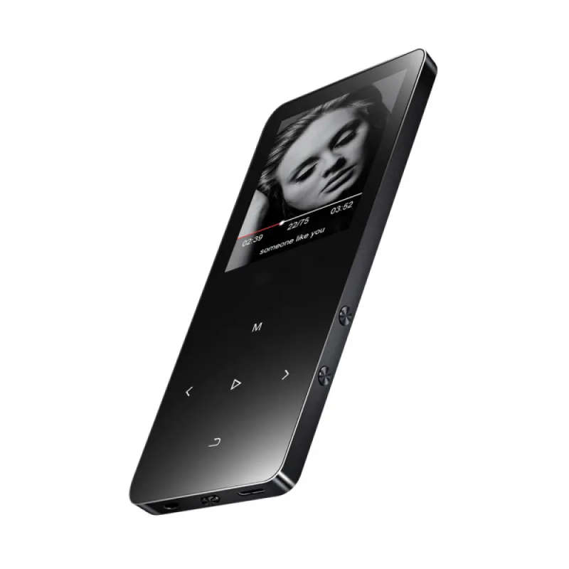 X2 1.8 inch Touch Screen Metal Bluetooth MP3 MP4 Hifi Sound Music Player 8GB - (Black)