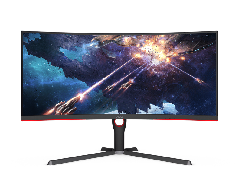 AOC CU34G3S 34" UltraWide QHD (3440 x 1440) Free-Sync curved Gaming Monitor / 165Hz Refresh Rate