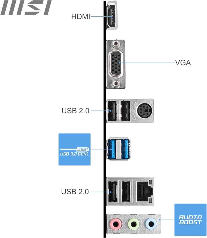 MSI PRO H610M E DDR4 Intel 1700 mATX Motherboard MSI LGA1700 H610M E PRO DDR4 Motherboard