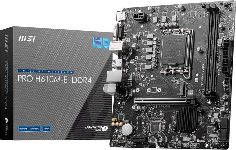 MSI PRO H610M E DDR4 Intel 1700 mATX Motherboard MSI LGA1700 H610M E PRO DDR4 Motherboard