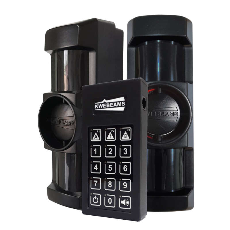 Kwebeams Complete Wireless Outdoor PIR Motion Sensor 2 Beam Kit