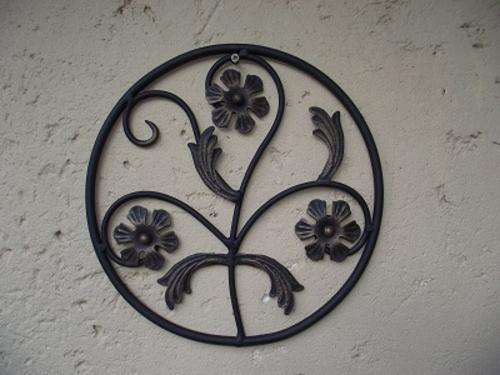 Steel Circular Panel with Flower detail