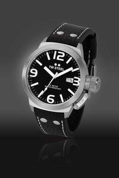 **local stock**TW Steel Canteen Black Dial Stainless Steel Mens Watch TW2