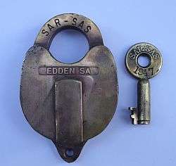 An awesome SAR / SAS solid brass lock - functioning and historic