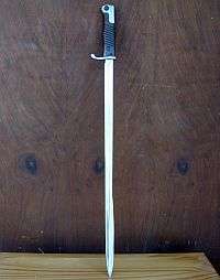 A long impressive German bayonet