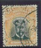 SACC 221 - 3d DIE II - Perf 14x14 - Black and Deep Yellow - Definitive of 1913 - Very Fine Used