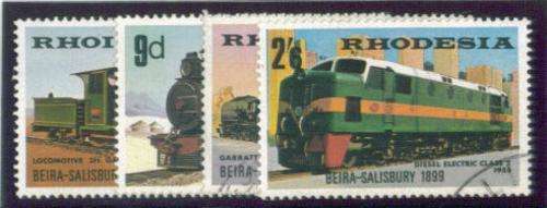 SACC 188-191  UDI Rhodesia - 1969 Trains Set of 4 - Very Fine Used
