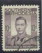 S Rhod: SACC 49 - 1937 KGVI Definitive 10d - Very Fine Used