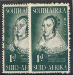 SACC 136v - 1952 Tercentenary 1d Wrinkle on Forehead Vaiety - Very Fine Used