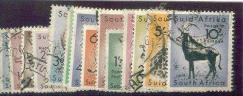 SACC 150-163 - 1954- Animals Definitives Springbok Head wmk - Fine Used