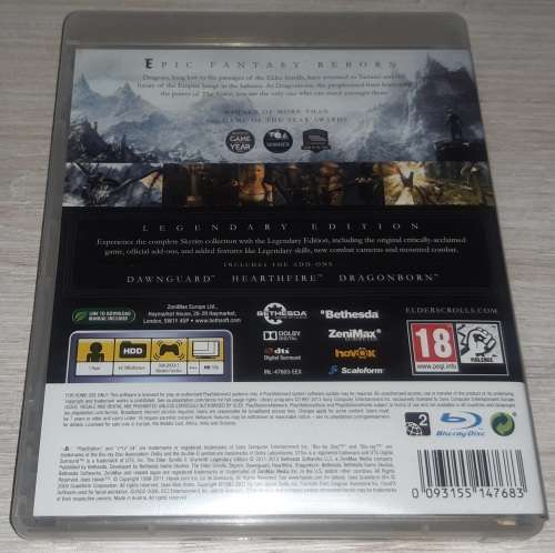 VGC - The Elder Scrolls: Skyrim Legendary Edition - PS3