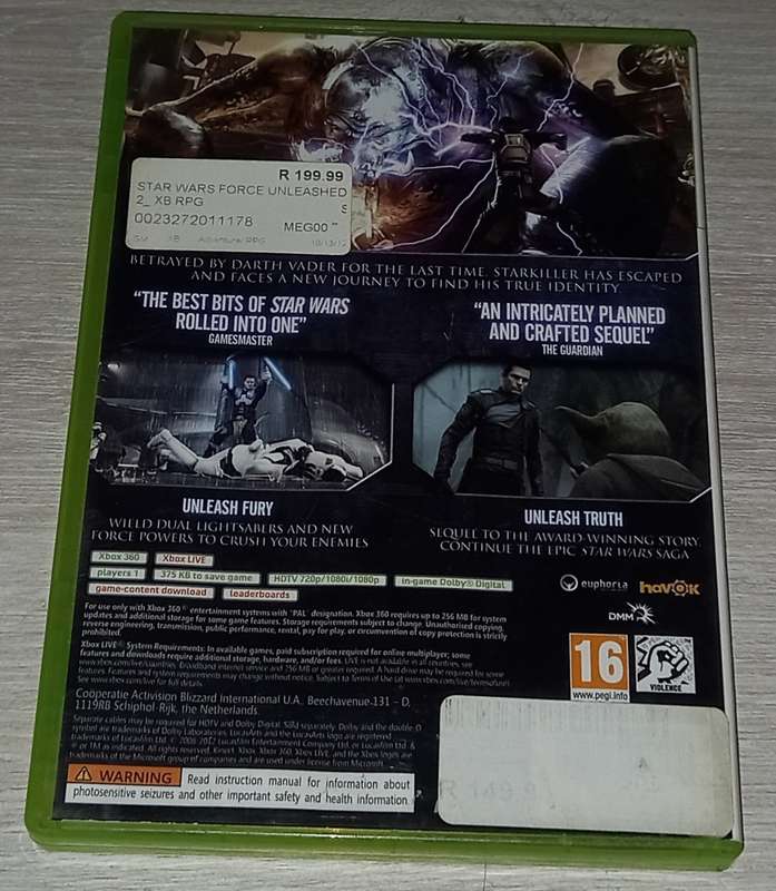 Star Wars The Force Unleashed 2 - XBOX 360