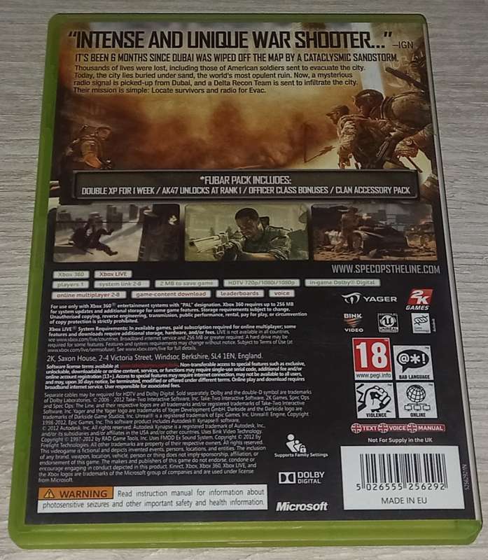 Spec Ops The Line - XBOX 360