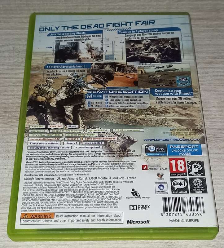 Tom Clancy Ghost Recon Future Soldier Signature Edition - XBOX 360
