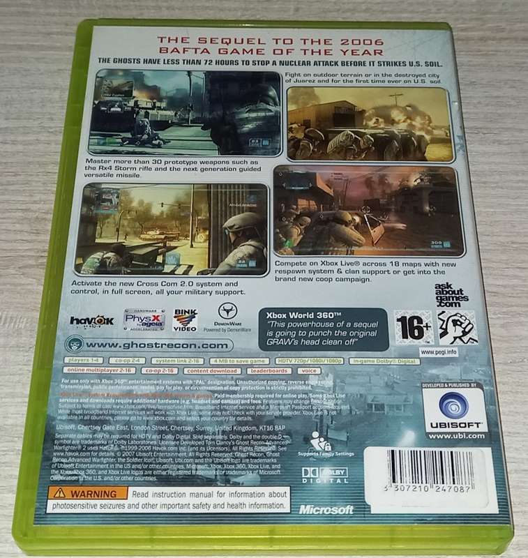 Tom Clancy Ghost Recon 2 Advanced Warfare - XBOX 360