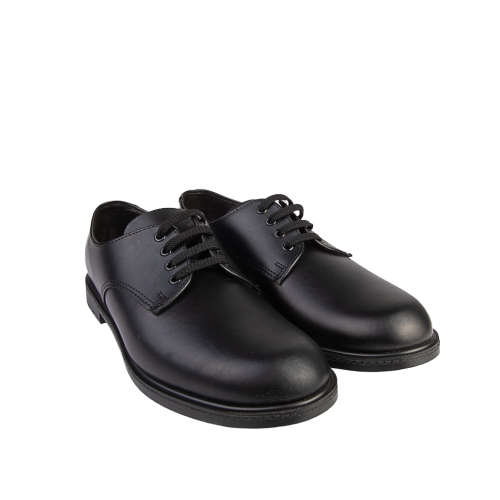 Genius Black Laces School Shoes