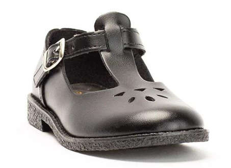 Buccaneer Original Baby Doll Black School Shoe - (sizes jnr 9-1)