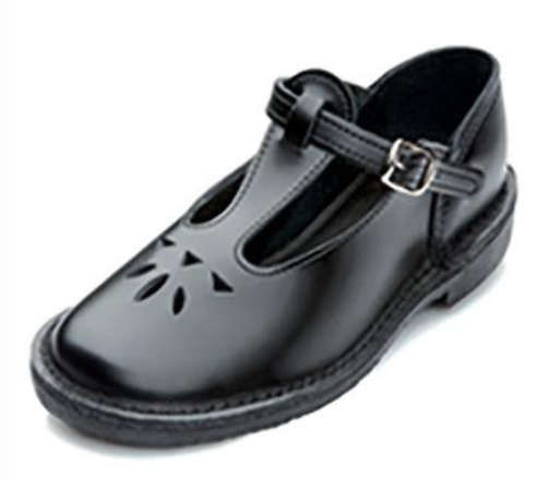 Buccaneer Original Baby Doll Black School Shoe - (sizes jnr 9-1)