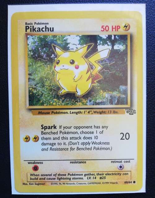 Pokemon Pikachu Bundle - Base, Base2, Jungle, Gym Heroes, Neo Genesis (NearMint)