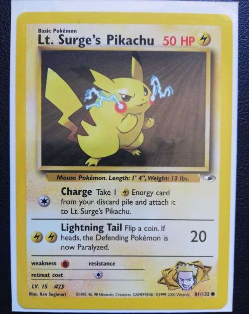 Pokemon Pikachu Bundle - Base, Base2, Jungle, Gym Heroes, Neo Genesis (NearMint)