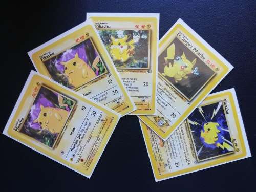 Pokemon Pikachu Bundle - Base, Base2, Jungle, Gym Heroes, Neo Genesis (NearMint)