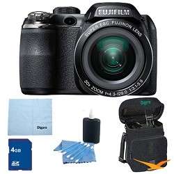 Fuji FinePix S4500 14 MP 30x Optical Zoom  4Gb memory card camera bag PLUS cleaning kit