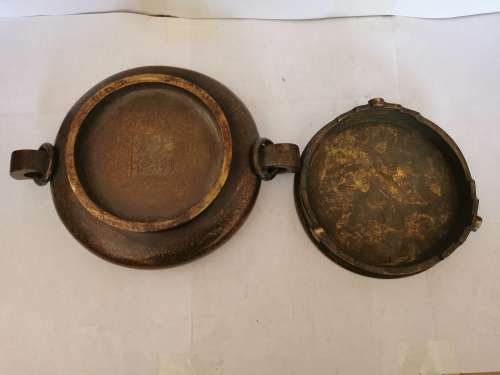 Chinese antique Large size copper censer with base