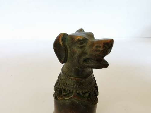 Rare Eastern Ancient Chinese bronze chalice with base zodiac animals