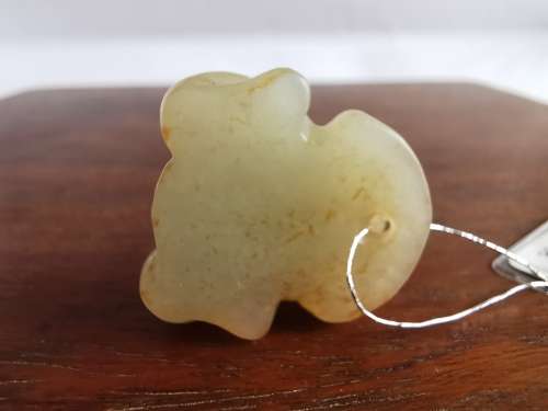 Chinese Ming Dynasty White Jade Little Frog Original Carving