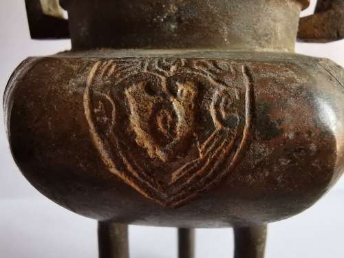 Chinese antique Late 18th century Qing Dynasty copper censer