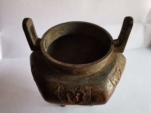 Chinese antique Late 18th century Qing Dynasty copper censer