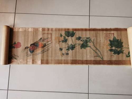 Old vintage Chinese scroll painting