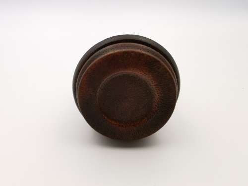 Antique Eastern Chinese Hetian jade Fingerstall with wooden case