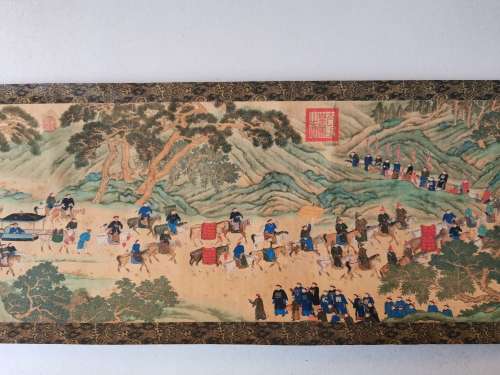 Old vintage Chinese scroll painting