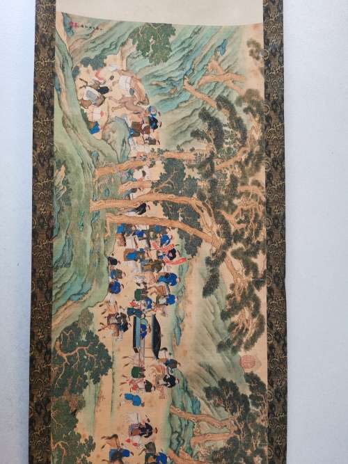 Old vintage Chinese scroll painting