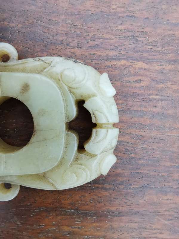Antique Chinese Late 19th century Hotan jade carving