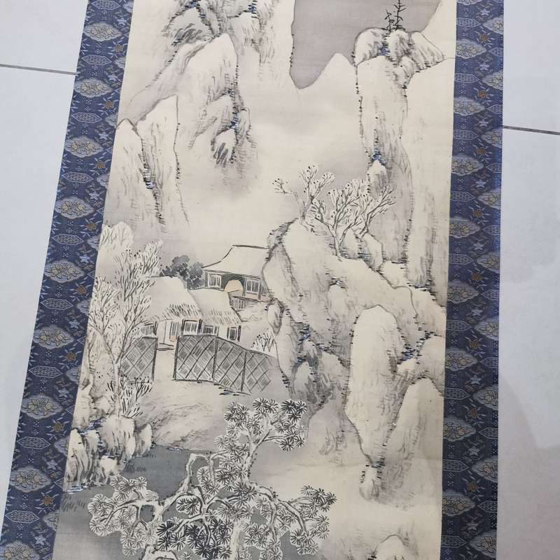 Old vintage Chinese scroll painting