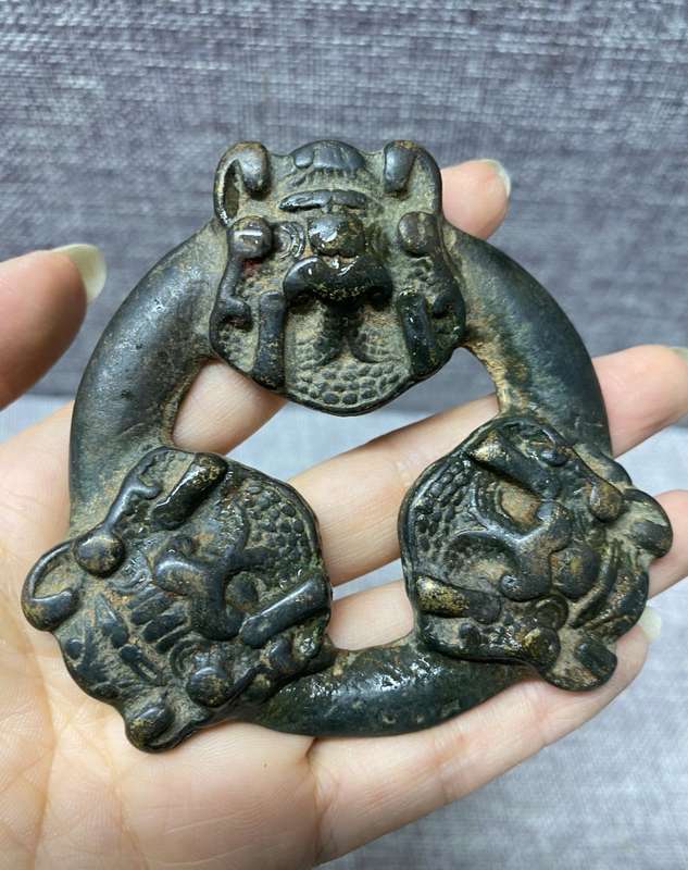 Old Copper Pendant or Ornament from China