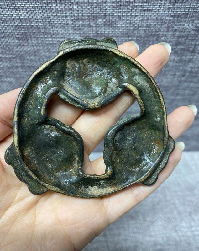 Old Copper Pendant or Ornament from China