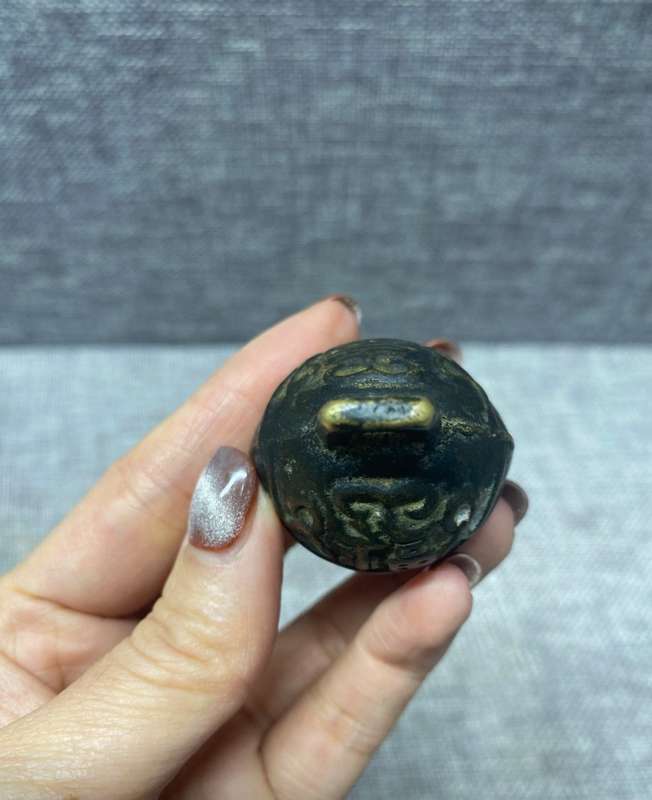 Chinese Fu Shou Tiger Head Bell from Late Qing Dynasty(1875-1912)