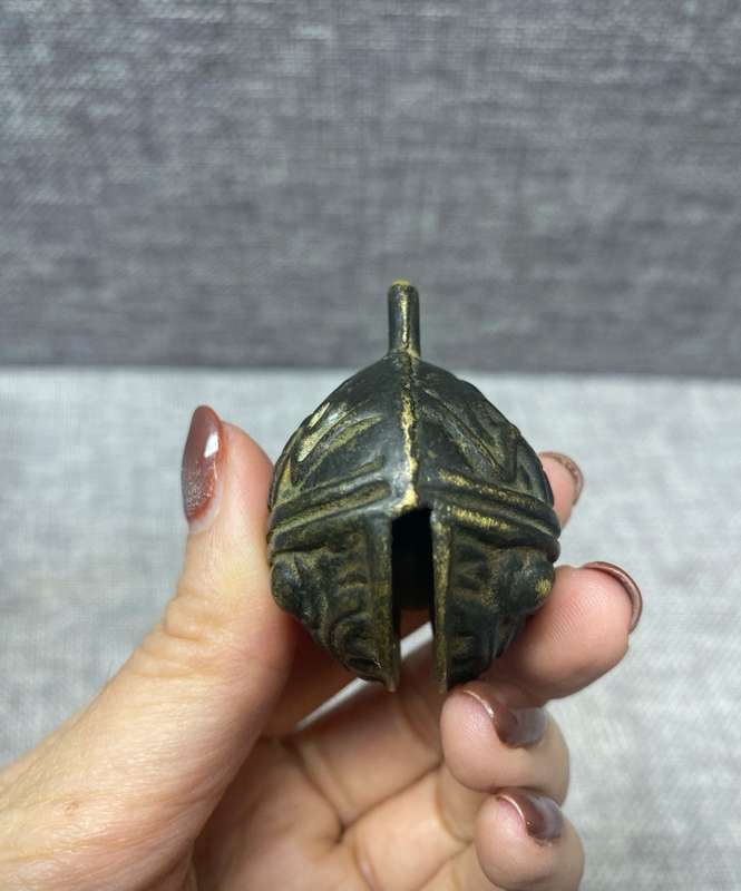 Chinese Fu Shou Tiger Head Bell from Late Qing Dynasty(1875-1912)