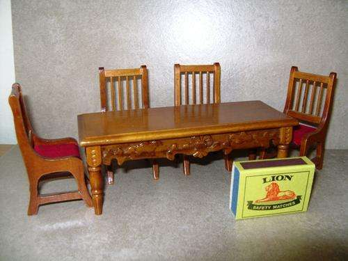 Doll House Miniature 1/12 Scale Dining Room Suite