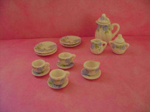 Doll House Miniature 1/12 Scale Tea set of 17 piecees