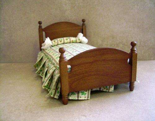 Doll House Miniature Single Bed