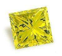 0.21ct Princess Cut Loose Diamond NDGL Certified Fancy Yellow VS