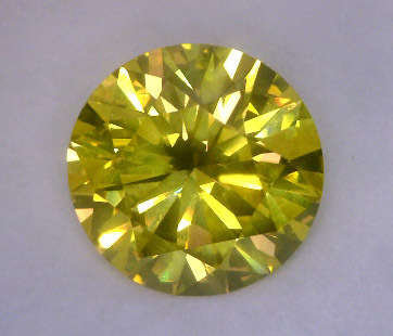 0.24ct Brilliant Round Loose Diamond NDGL Certified Fancy Yellow SI2
