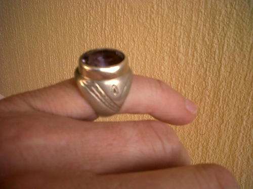 HEAVY VINTAGE 925 STERLING SILVER RING WITH GORGEOUS ROSE AMETHYST!