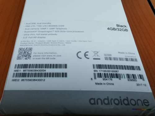 Xiaomi Mi A1 32GB/4GB global version for sale - Dual Sim