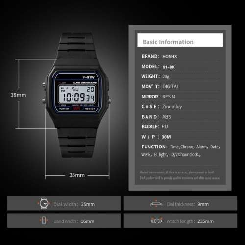 Unisex Digital Sports LED Wrist Watch