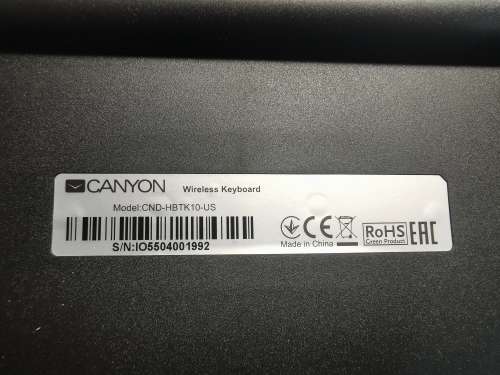 Canyon Ultra-slim wireless keyboard BK-10 Bluetooth